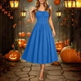 thumbnail image 2 of QATAINLAV Woman Halloween Dress Sleeveless Square Neck A Line Dresses Corset Gothic Renaissance Costume, 2 of 8