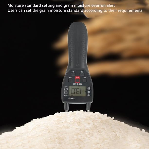 Probador de medidor de humedad de grano, LCD digital Humedad de grano Medidor de humedad de grano LCD digital Medidor de humedad de grano Rendimiento sólido