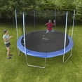 thumbnail image 3 of Little Tikes Mega 12' Blue Trampoline w/ Enclosure & Safety Net, Built-in Safety Features, Backyard Outdoor Play, Kids Boys Girls Ages 6 7 8+, 3 of 8
