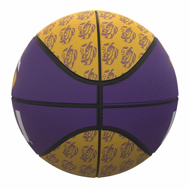 Logo Chair 162-91MR-1 NCAA Louisiana State University Repeating Mini-Size Rubber Basketball