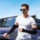 thumbnail image 3 of Sywqhk 2 uds manguito de protección solar de seda de hielo verano montar correr Cool mangas de brazo (negro) Sywqhk Alta Calidad, 3 of 4