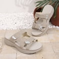 thumbnail image 6 of Pandaie Womens Fashion Orthotic Slides Plantar Fasciitis Arch Support Slip on Flat Sandals Ladies Soft Cushion Yoga Mat Slippers with Adjustable Straps Beige 8, 6 of 9