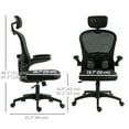 thumbnail image 3 of Vinsetto Mesh Office Chair with Headrest, 4D Lumbar Support, Black, 3 of 10