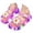 Pink, variant on Girls Smiley Daisy LED Glow Jelly Sandals, Adjustable Snap Ankle Strap Kids Beach Water Shoes, Step-Activated Rainbow Light Up Casual Summer Outdoor Walking Sandals 4-9Y