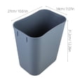 thumbnail image 2 of Raindrops Compact Office Trash Can Garbage Bin Bathroom Waste Basket Trash Container, 2 of 7