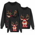 thumbnail image 4 of AWZXDE Christmas Pajamas Bas de Pyjama Familial Assortis pour Papa et Enfants Chandails en Molleton à Manches Longues Tenue de Vacances Col Rond Festif Hommes,G, 4 of 4