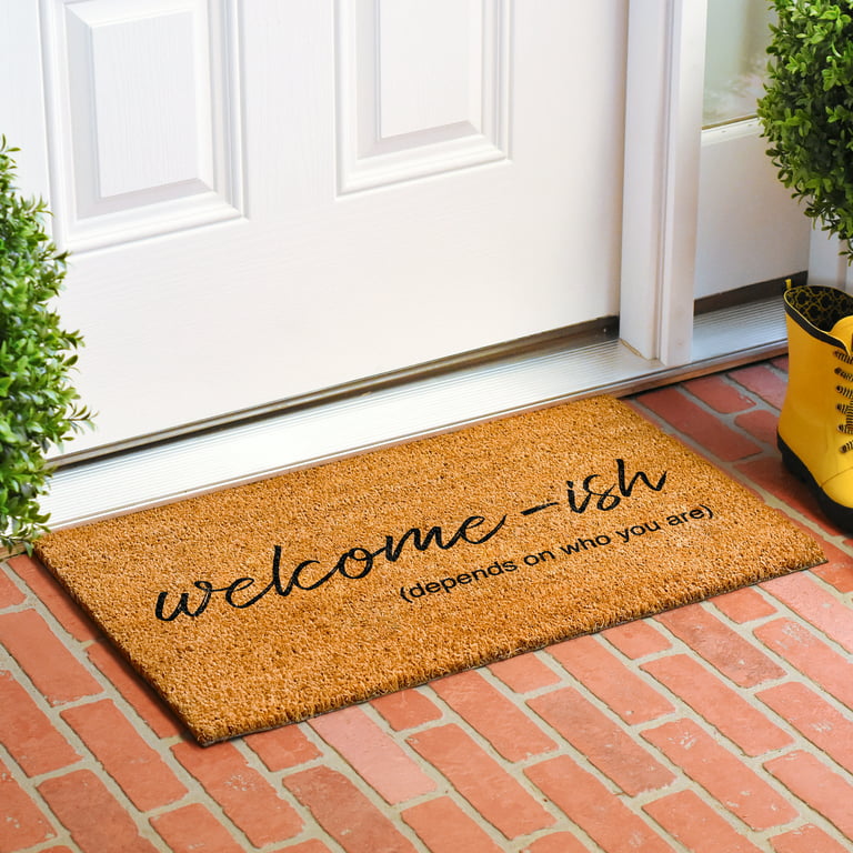 Vennocci DM42 Entryway Rug Outdoor Doormat Rubber Front Entrance Door  Welcome Mat Brown 47 x 32