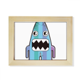 thumbnail image 1 of Universo Alien Monster monstruo azul Escritorio de madera Arte Pintura 6x8 pulgadas marco de foto foto, 1 of 4