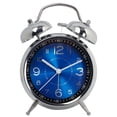 thumbnail image 1 of Reloj despertador ruidoso para adultos que duermen mucho, cuarzo retro silencioso que no hace tictac con retroiluminación, relojes despertadores analógicos de doble campana para niños (azul), 1 of 5