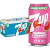 7UP Caffeine Free Watermelon Strawberry Soda Cans, 12 pack of 12 oz cans