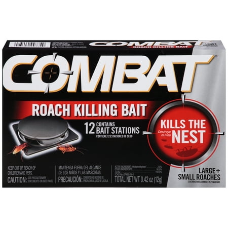 Combat Small & Large Roach Killing Bait Stations, 12 Count