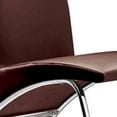 thumbnail image 3 of BenJara Roan 17 Inch Accent Side Chair, Chrome Legs, Dark Brown Vegan Faux Leather, 3 of 5