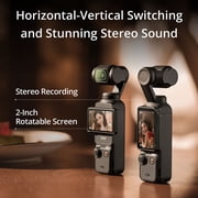 DJI Osmo Pocket 3, Vlogging Camera, 4K/120fps Vlog Camera, 3-Axis Stabilization, Face/Object Tracking, + 64GB Memory, 2pc Mic, Software + More (Podcast Vlogging Bundle)