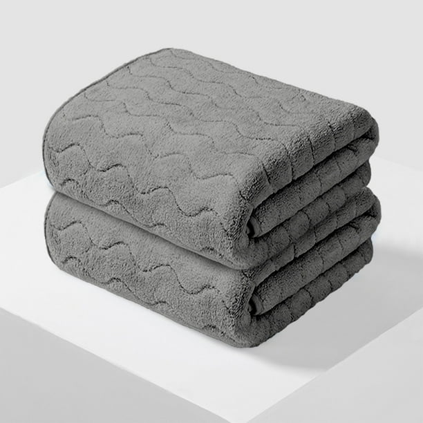 Paquete de 2 toallas de baño gruesas y suaves para el secado diario de cara y cuerpo,Toallas absorbentes para el hogar para el baño,Duraderas y suaves para la piel