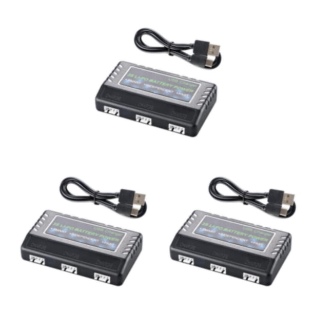 Bearachild de LI-Po de 11,1 V USB negro 3 en 1 800MA para 3S Car Type1 NO1