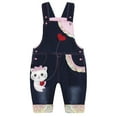 thumbnail image 1 of KIDSCOOL SPACE Baby Cotton 3D Cartoon Soft Knitted Jeans Overalls 4T, 1 of 6