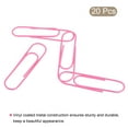 thumbnail image 3 of Uxcell Paper Clips 3.9 Inch Vinyl Coated for Office Home Pink Count 20, 3 of 6