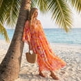 thumbnail image 5 of Justay Story Kaftan Dresses for Women Cover up One Size Swimsuit Beach Dresses Yellow, 5 of 9