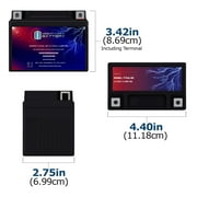 YTX4L-BS - 12 Volt 3 AH, 50 CCA, Rechargeable Maintenance Free SLA AGM Motorcycle Battery