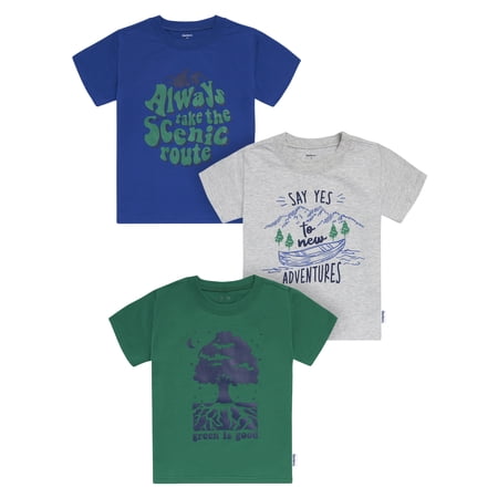 Gerber Toddler Boy Graphic T-Shirts, 3-Pack, Sizes 2T-5T