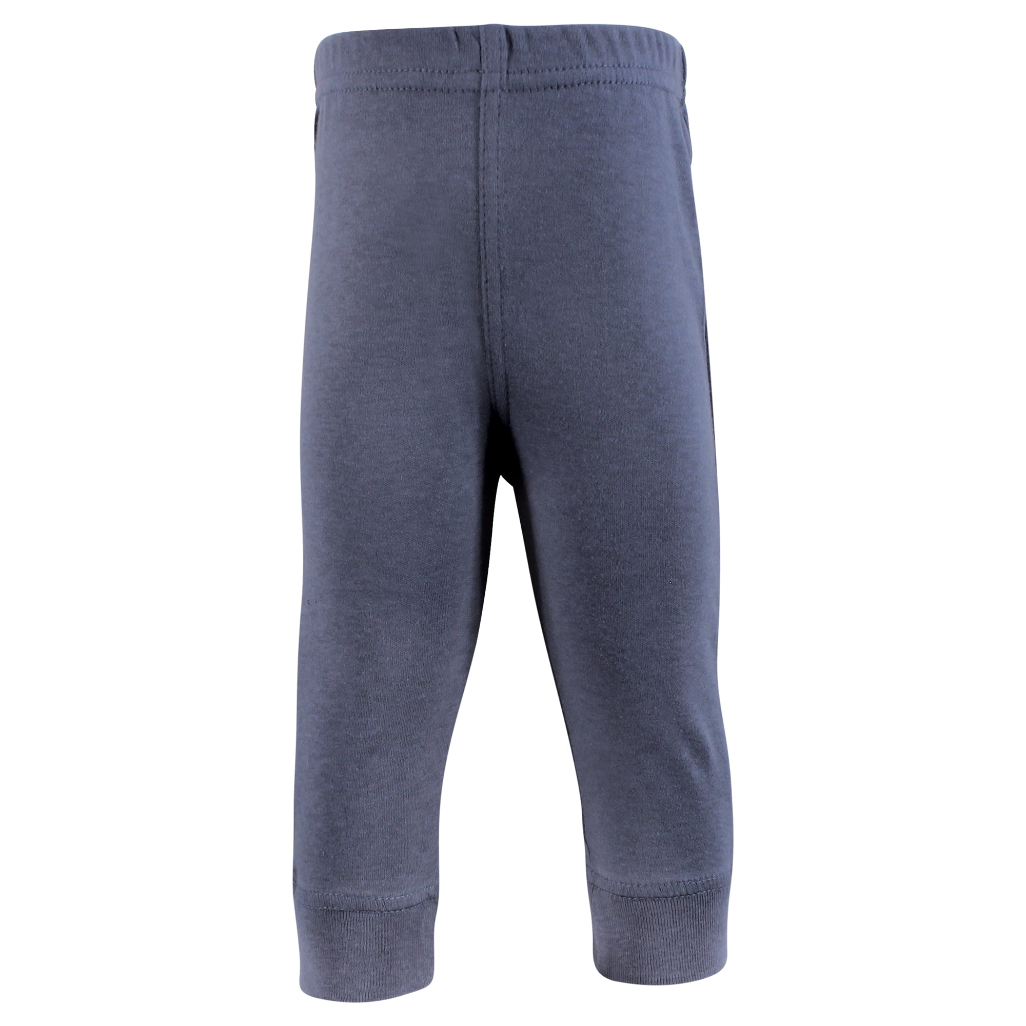 Hudson Baby Cotton Pants and Leggings, Charcoal Teal Blue, 6-9 Months