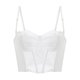 thumbnail image 1 of Sujetador moldeador de cuerpo con diseño de espiga larga para mujer, ropa interior sexy con ribete de encaje brillante, aro de acero suave, sujetador tipo chaleco fruncido, 1 of 5