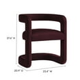 thumbnail image 4 of Winslow Barrel Performance Velvet Dining Chair in Mulberry, 4 of 10