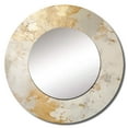 thumbnail image 2 of Designart "Effervescent Beige And Gold Imaginings" Abstract Rund Mirror For Wall Decor - Large Beige Round Print Mirror - Round Modern Mirror - Wall Mounted Round Large Mirror - 23" x 23", 2 of 6