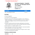 thumbnail image 2 of Fuel Pressure Regulator - Compatible with 1990 - 1993 Volkswagen Cabriolet 1.8L 4-Cylinder 1991 1992, 2 of 2