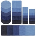 thumbnail image 2 of 30Pcs Iron-On Patches for Clothing Repair, Assorted Colors & Shapes Fabric Mending Kit with Denim, Twill & Cotton, No-Sew Heat Press Adhesive Patch for Jeans and DIY Crafts,3.7" x 4.9", 2 of 7