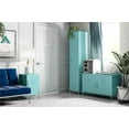 thumbnail image 6 of Novogratz Cache 1-Door Tall Single Metal Locker Style Storage Cabinet, Mint, 6 of 15
