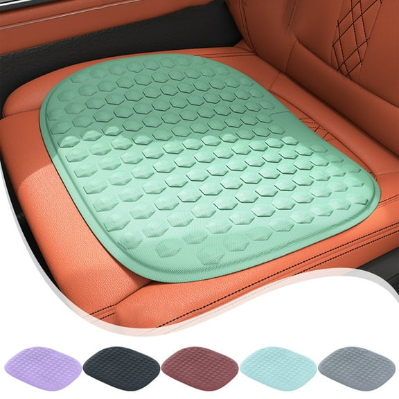 Car Seat Cushion for Driving 16.14x14.56 in Gel Car Cooling Cushion Breathable,Non-Slip Bottom,Comfort Car Seat Protector Summer Ice Silk Cool Cushion For Car Truck Office Chair Home