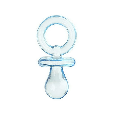Pacifier Charm Jewelry - Sexy Sparkles 10 Pcs Baby Blue Pacifier Acrylic Charm Pendant 23mm(7/8