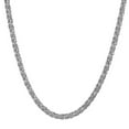 thumbnail image 2 of QQTDFG Fashion Stainless Steel Women Men Silver Gold Plated Byzantine Chain Necklace-Silver-32inch or 81cm-8mm, 2 of 9