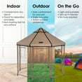 thumbnail image 4 of Advantek 5 Foot Portable Indoor Outdoor Metal Pet and Dog Gazebo with Cover, 4 of 6