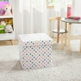 thumbnail image 2 of Kvell Kids 15 Inch Collapsible Toy Storage Bin with Polka Dot Design and Removable Lid, 2 of 9