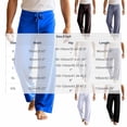 thumbnail image 3 of PNTUTB Wide Leg Pants for Men Solid Color Drawstring Trousers Casual Loose Comfortable Trendy Lounge Workout Yoga Sporty Pants, 3 of 7