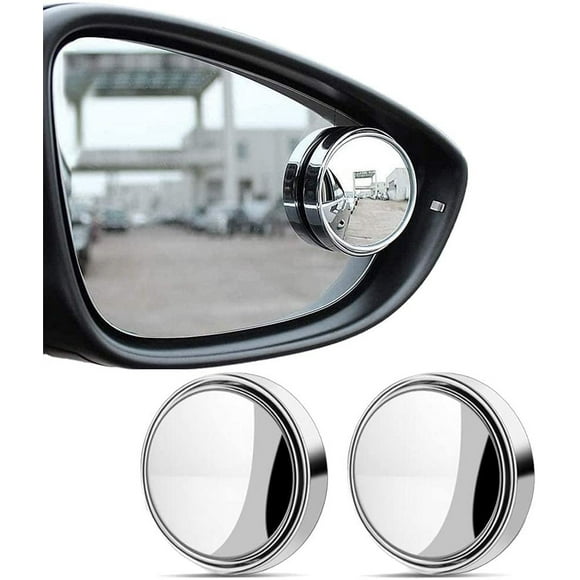 shiyou-2 Pcs Blind Spot Mirrors Car 360°Rotate Round Hd Glass Adjustable Automotive Stick-On for Universal Cars Convex Side View Blindspot Mirror