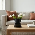 thumbnail image 3 of Unique Bargains Modern Ceramic Large Opening Flower Vase Black 5.6"L x 4.2"W x 6.2"H, 3 of 5