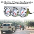 thumbnail image 5 of Automobile instrument,Voltmeter 52mm Kit Oil Pressure Water Car Meter Oil 3 In 1 Temperature Voltmeter 52mm Pressure Water Temperature 1 Car Meter 12v Ammeter Kit Psi Oil Qisuo Eryue Silver, 5 of 6
