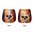 thumbnail image 6 of Uemuo Satanic Skull Pattern Women's Athletic Shorts High Waisted Running Shorts with Liner Pockets Gym Elastic Workout Shorts-Medium, 6 of 9