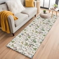 thumbnail image 2 of Herb Flower Texture Runner Rugs 2x6 ft Retro Watercolor Country Farmhouse Washable Hallway Rugs Non-Slip Floor Mats Absorbent Carpet Bedside Runners for Bedroom Kitchen Bathroom Laundry Room, 2 of 9