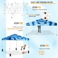 thumbnail image 6 of EAGLE PEAK 10 x 10 ft Pop Up Canopy Tent Instant Outdoor Canopy Straight Leg Shelter with Adjustable Height and Wheeled Carrying Bag, (Tie Dye Blue), 6 of 12