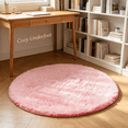 Visual Reference: Rleso 2026 New Pink Fluffy Rug Hanging Basket Cushion Area