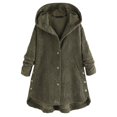thumbnail image 2 of Manteau à Capuche Ample avec Poches et Boutons pour Femmes, 2 of 5