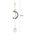 thumbnail image 3 of Crystal Windchime Dream Catchers Moon Flower Chandelier Home Decor (Púrpura), 3 of 4