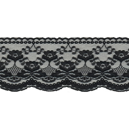 UPC: 0070659747052 | Wrights Flat Pretty Lace 4 X 12 Yds Black