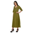 thumbnail image 2 of Moomaya Robes Tuniques Ligne A pour Femmes Manches 3/4 Kurti Imprimé Tenue d'Été, 2 of 5