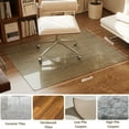 thumbnail image 2 of BEAUTYPEAK 36" x 46" Tempered Glass Office Chair Mat Textured Floor Mat for Carpet or Hard Floor Protection, 2 of 6