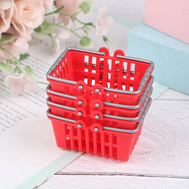 Shopping Basket Toys Kids Mini Supermarket Shopping Hand Basket Model